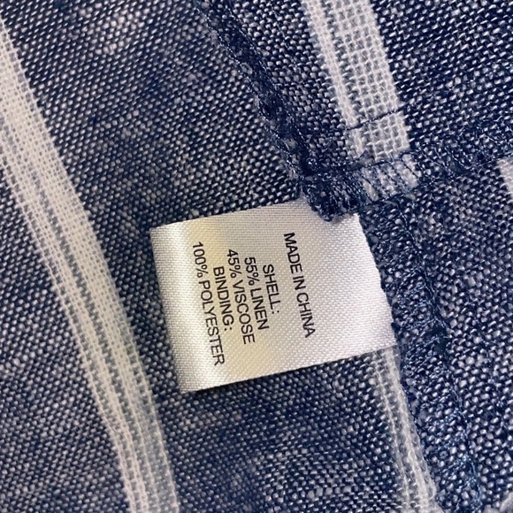 EUC Drew Rikki Linen Blend Denim Striped Blazer Jacket Size Small - Picture 2 of 4